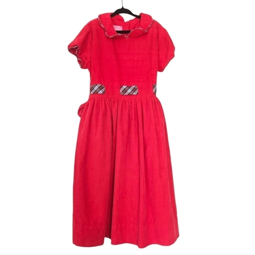 Claire & Charlie red courdroy dress size 8